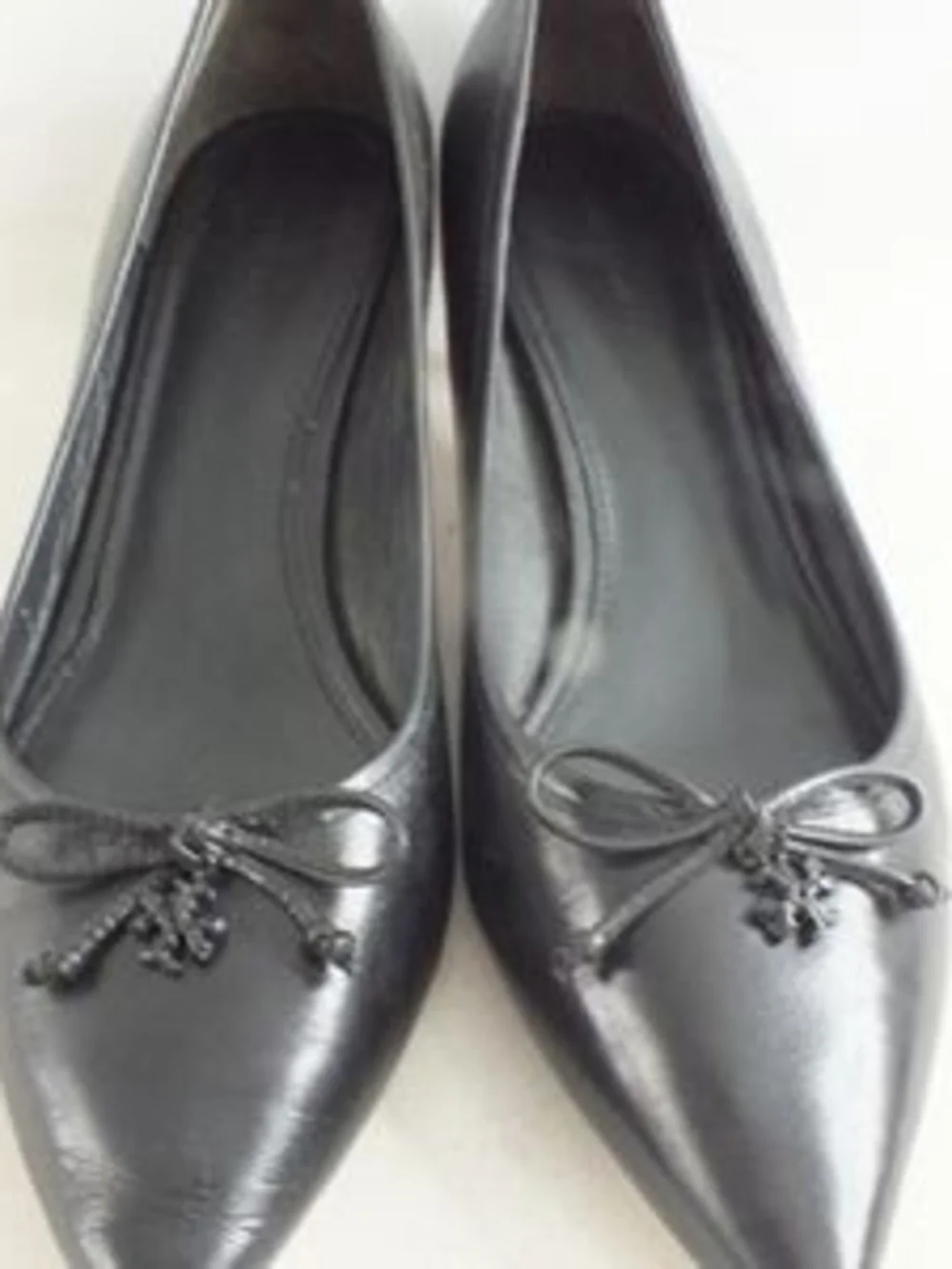 Tory Burch Charm Black Kitten Heel Pumps with Bow